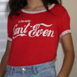 Cute red graphic shirt